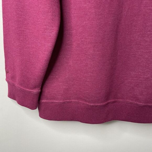 WALTER HAGEN 1/4 Zip Mens Large Mid-Weight Pique Fleece NEW Raspberry GOLF - Picture 6 of 11